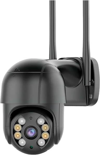 Câmera De Segurança Wi-fi Externa À Prova D'água Full Hd Gira 360 Bivolt (PRETA)