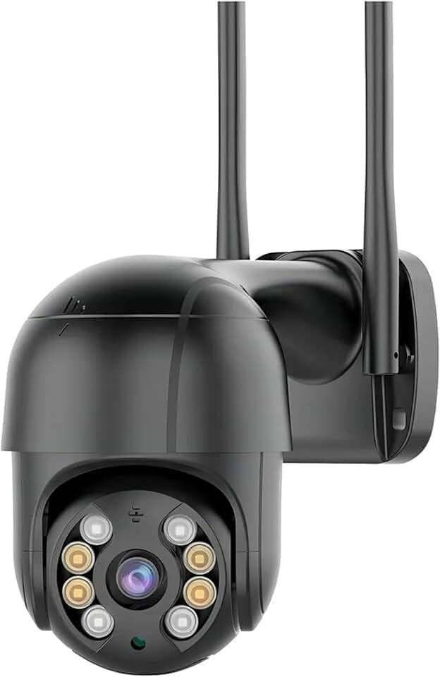 Câmera De Segurança Wi-fi Externa À Prova D'água Full Hd Gira 360 Bivolt (PRETA)