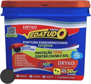 Tinta emborrachada vedatudo Grafite 4kg