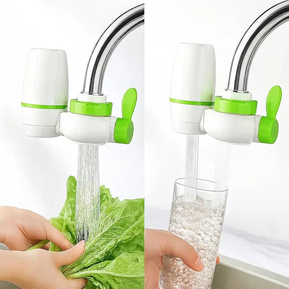 Purificador de Água para Torneira com Filtro Cerâmico 5 Etapas Remoção Cloro Metais Pesados Alta Vazão 2L/min Cartucho Refil Durável Bidirecional Cozinha Residencial