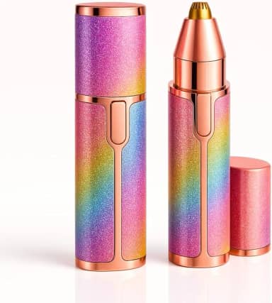 Depilador Facial Feminino 2 em 1 Tipo Batom, Removedor de Pelos e Aparador de Sobrancelhas, Buço e Rosto, Depilador Elétrico Portátil Recarregável com Luz LED