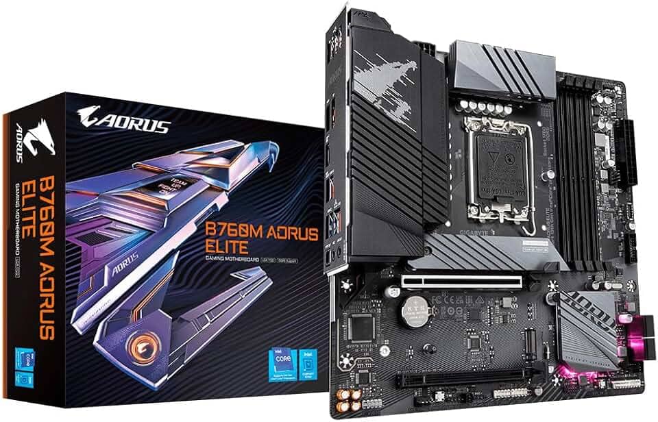 Placa Mãe Gigabyte B760M AORUS ELITE (rev. 1.0), LGA 1700, DDR5