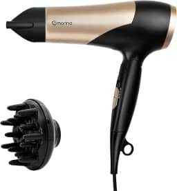 Secador de Cabelo, Equipado com Concentrador de Ar e Difusor, 127V, 1200W, Plugue de Energia de 10A