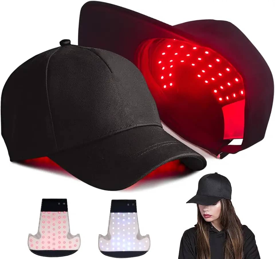 Cabelo Crescimento Laser Tratamento Cap, Cap de Cuidados com O Cabelo Vermelho E Azul