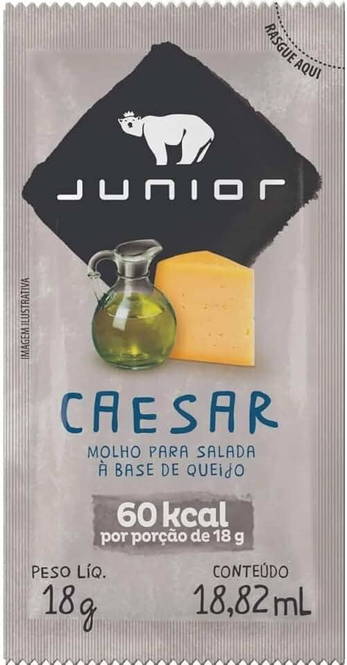 Molho Salada Sachê Junior Caesar Pacote Com 30 Unidades