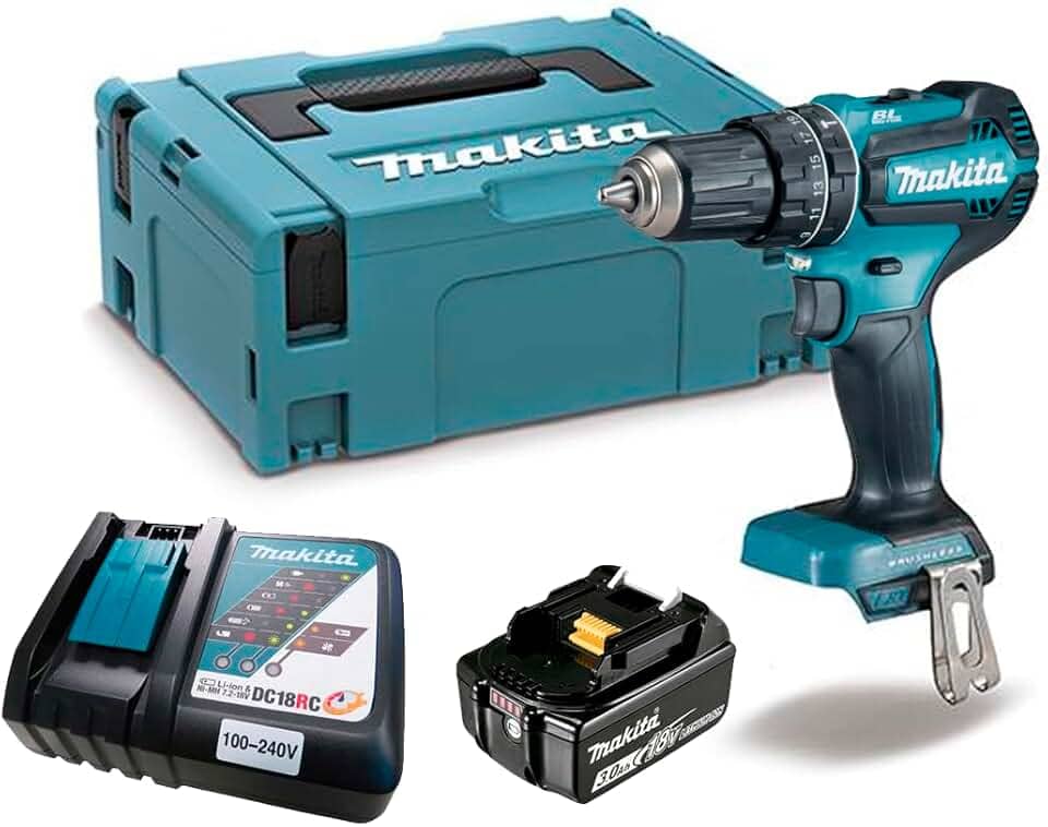 Parafusadeira e Furadeira de impacto Makita 18V Dhp485rf1j Maleta e 1 Bateria 3Ah