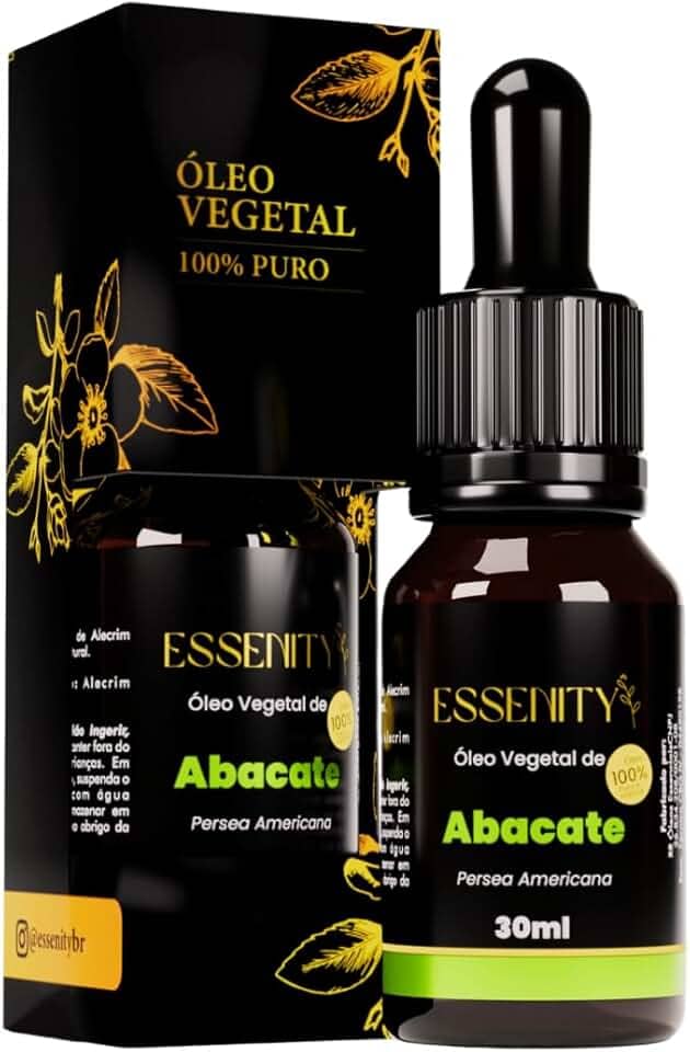 Óleo Vegetal de Abacate, 100% Puro, Natural & Prensado a Frio | Hidratação Profunda, Elasticidade e Nutrição para Pele e Cabelos – 30 ml – ESSENITY