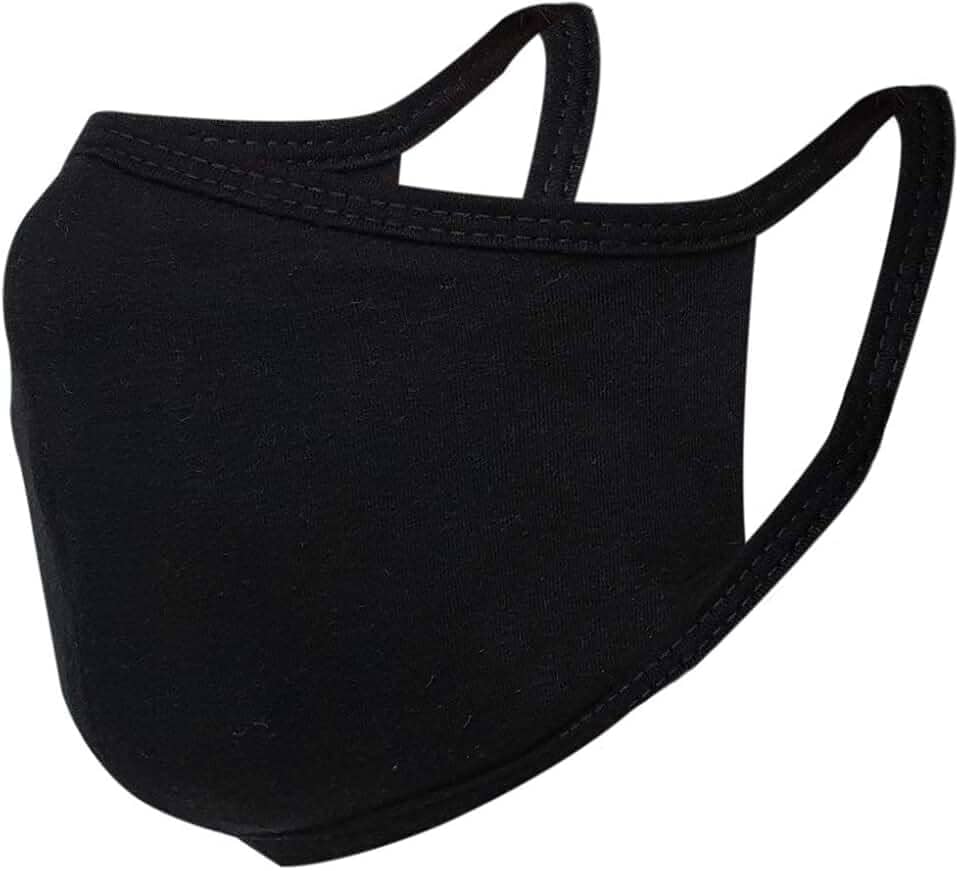 R.Two Máscara De Tecido Ninja 2 Camadas Com Clip Nasal 1Pacote Com 5 Unidades Cores Sortidas