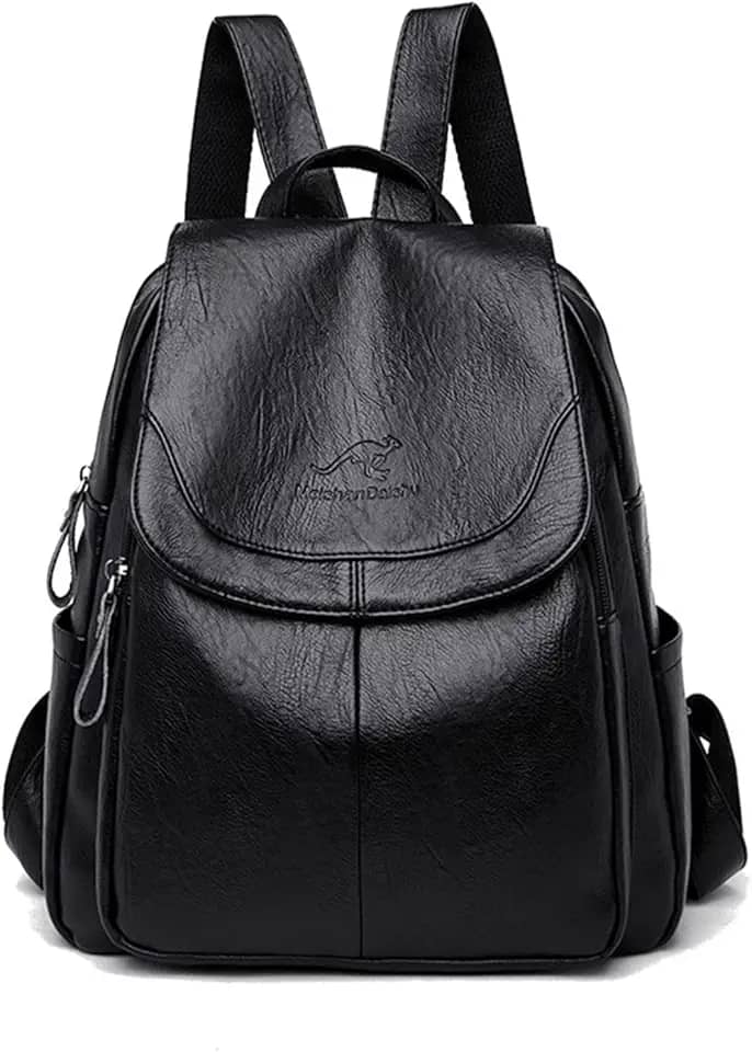 Bolsa Mochila para Mulher,Mochila Feminina Anti-roubo Moda Bolsa Couro Macio Modelo Vintage Versátil Mochila Feminina Pode Segurar o Tablet à Prova d'água Viagem Trabalho Bolsa de Ombro