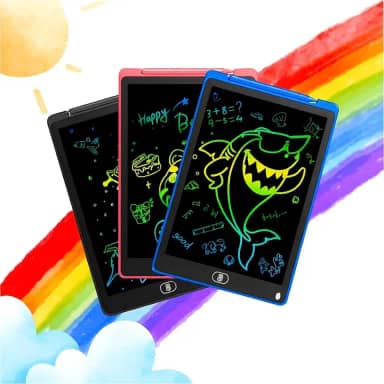 Tablet de Escrita e Desenho Infantil 12″ – Lousa Digital LCD Multicolorida com Botão de Apagar – Educativa e Divertida
