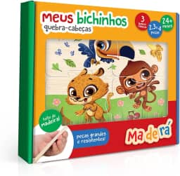 Toyster - Meus Bichinhos - Quebra-Cabeça - 2, 3 e 4 Peças - Maderá
