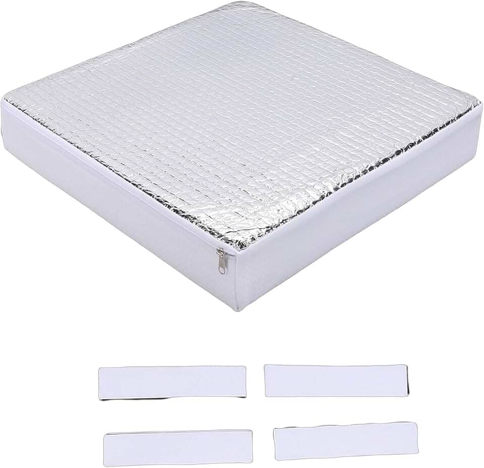 Yunir Isolador de Ventilação para Trailer, 14 X 14 Polegadas, Cobertura de Clarabóia Reflexiva, Sombra Solar Com Silicone Antiderrapante, para Aberturas de Teto de Motorhome, Trailer