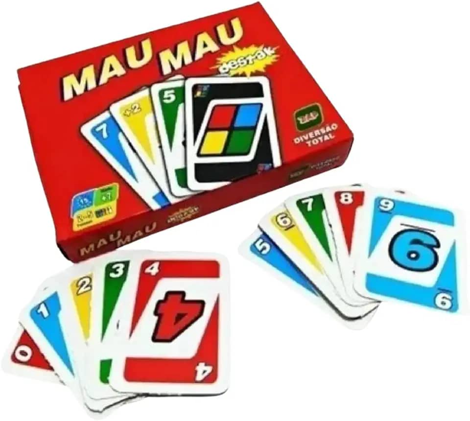 Jogo Mau Mau de Cartas – Clássico e Divertido para Toda a Família – Ideal para Crianças e Adultos, Viagens e Fim de Semana