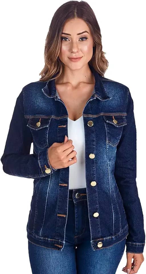 Jaqueta Jeans HNO Jeans Confort Plus Azul