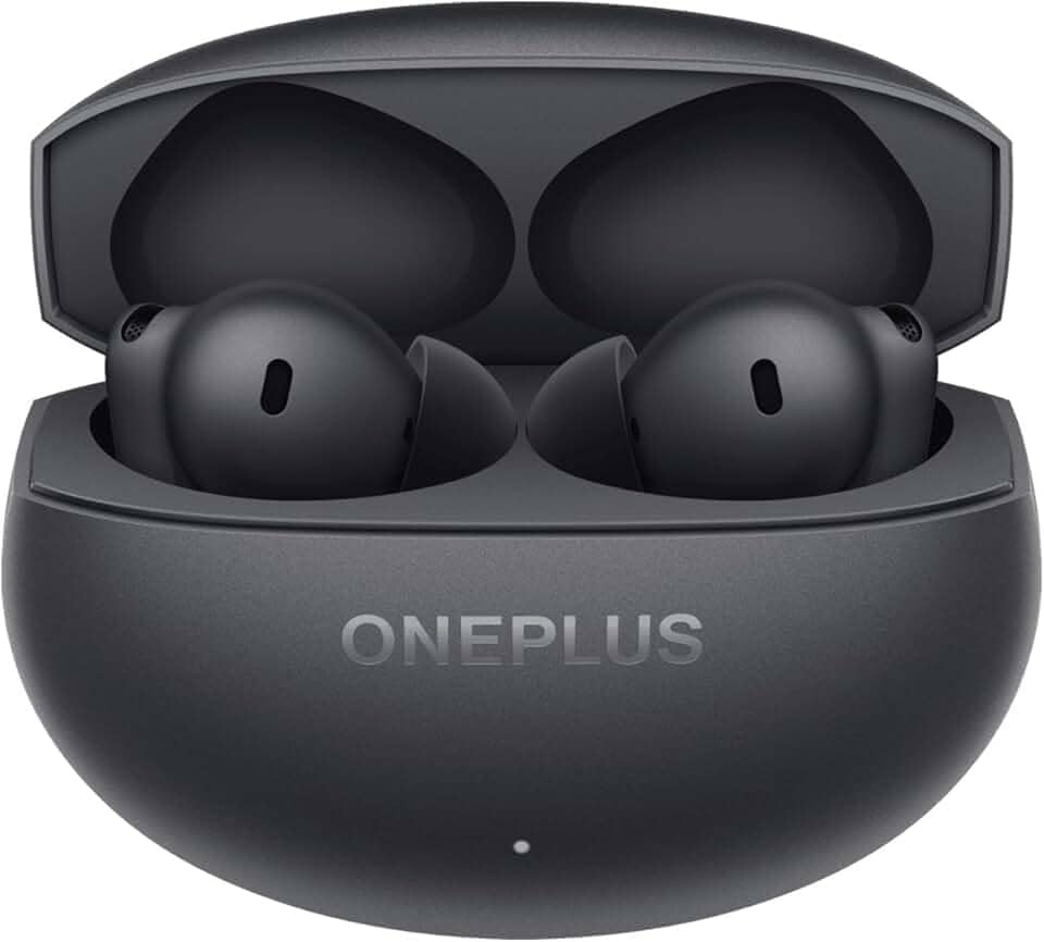 OnePlus Buds 4 fones de ouvido sem fio, fones de ouvido intra-auriculares Bass Wave, IP55 Tri-Mics AI, cancelamento de ruído adaptável de até 55 dB, bateria de até 45 horas, cinza