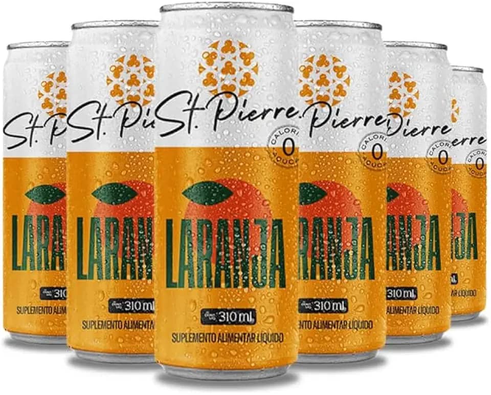 Combo Pack 6 latas Refrigerante Diet Zero Açúcar 310ml Pierre (Laranja)