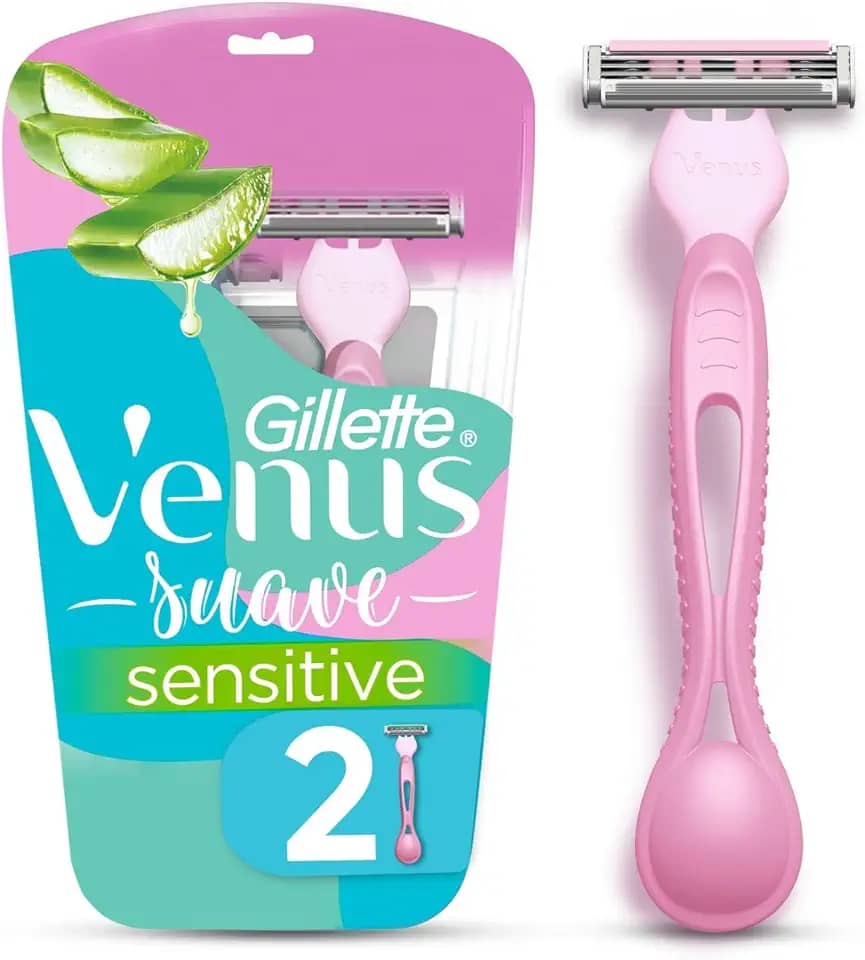 Gillette Venus Aparelho de Depilação Descartável Suave Sensitive, 2 Unidades