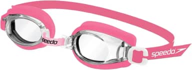 Óculos de Natação Infantil, Speedo, Jr Captain, Lentes Com Proteção UV, Narizeira Ajustável e Tiras Em Silicone