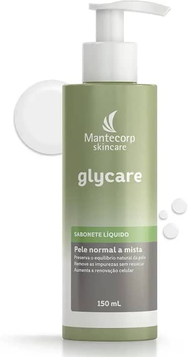 Sabonete Líquido Facial Glycare - 150ml - Limpeza Suave e Ação Hidratante - Ajuda a Reduzir o Brilho - Mantecorp