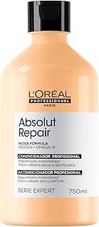 L'Oréal Professionnel Absolut Repair, Condicionador Profissional com Proteína de Trigo e Ômega 3, Ação Reparadora para Cabelos Secos e Danificados, 750ml