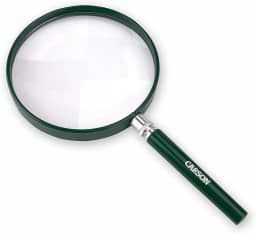 Lupa de mão Carson Big Eye com lente Extra grande de 13cm e Zoom 2x