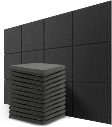 Kit 10 Placas Espumas Acústicas Lisas 30x30cm Espessura de 4cm