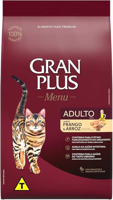 Granplus Ração Para Gato Adulto Gran Plus Frango E Arroz 3Kg