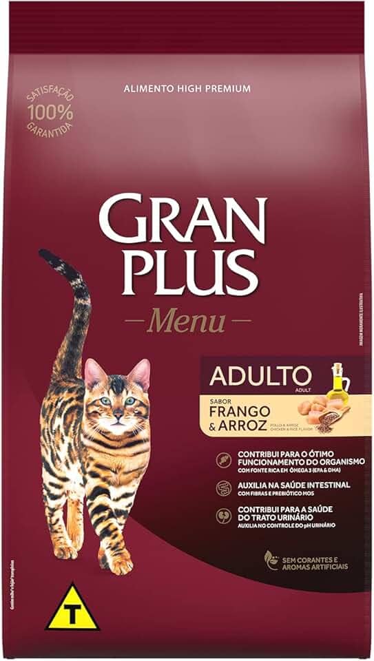 Granplus Ração Para Gato Adulto Gran Plus Frango E Arroz 3Kg
