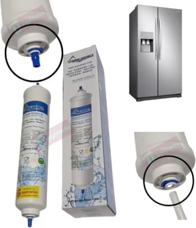 Filtro De Agua para geladeira refrigerador Side By Side compatível com ge electrolux brastemp samsung Bosch Philco Hisense bebedouros maquina de gelo marca spring source externo