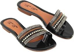 Rasteirinha Feminina Strass Tamanho Especial Sandália Confortável