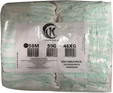 Fralda Geriátrica Adulto Segunda Linha Com 50 Unidades Tamanho M G XG Incontinência Moderada (Médio)