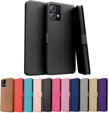 Capa Capinha Carteira Flip Couro Compatível Motorola Moto G84 Premium (PRETO)