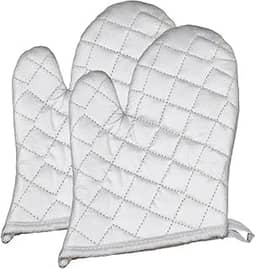 Luva Térmica Acolchoada Proteção contra Calor na Cor Prata