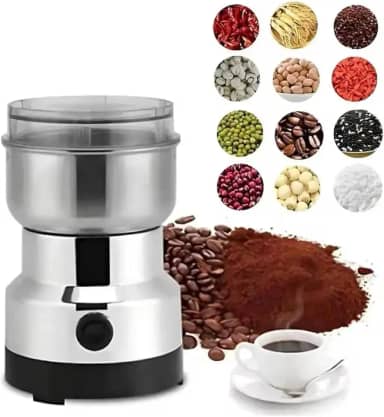 Moedor Elétrico de Café Inox, Triturador para Grãos, Sementes e Ervas