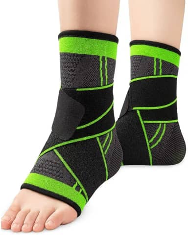 Kit 2 Tornozeleiras Compressão Ajustável Estabilizadora Ortopédica para Entorse e Tendinite Alívio da Dor Unissex e Respirável