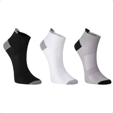 Kit 3 Pares Meia Performance Poliamida Unissex Cano Curto Soquete Esportiva Corrida Ciclismo