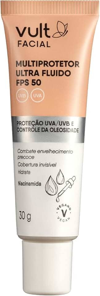 Vult Ultrafluido FPS 50 Multiprotetor Solar Facial 30g