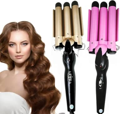 Modelador de Cachos Triondas Profissional (25MM) Bivolt | Turmalina Cerâmica com Íons Negativos | 2 Níveis de Temperatura (170°C-220°C) | Aquecimento Rápido para Ondas Duradouras, Largas e Perfeitas