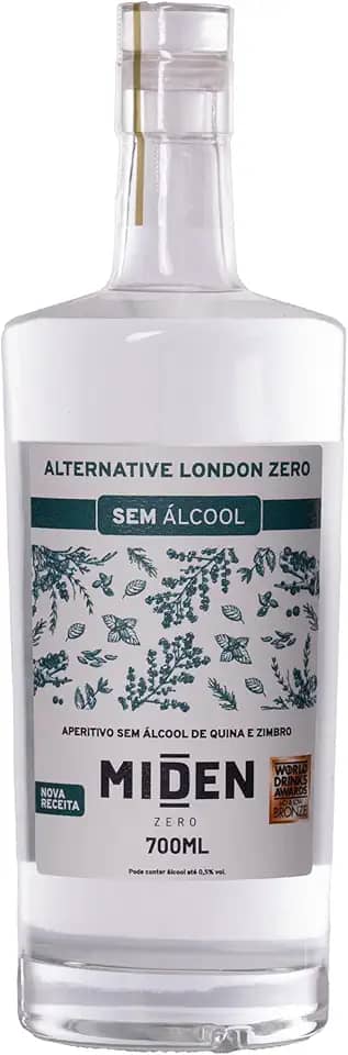 Miden Alternative London Zero 700ml - Aperitivo Sem Álcool de Zimbro e Quina