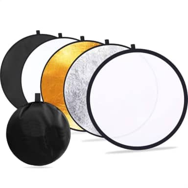 Rebatedor Refletor Difusor Fotográfico de Luz para Foto e Vídeo Circular 5 cores 5x1 Dobrável com Bolsa Diâmetro 110cm 110 cm IMAGEMTECH I2 ITWO