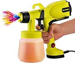 DESOON Pistola de Pintura Elétrica 400W Profissional Portátil Pulverizadora 800ml 38,000RPM com 2mm Bico 3 Modos De Pulverização Viscosidade Máxima 80DIN-Secs