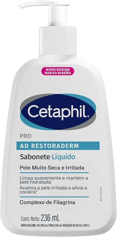 Cetaphil Pro AD Restoraderm Sabonete Líquido Hipoalergênico 236 ml