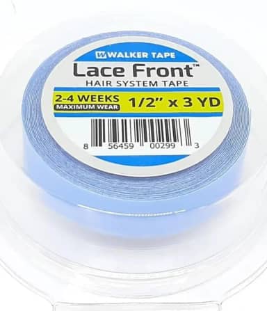 WalkerTape Fita Adesiva para Lace Front – Ultra Forte, 3 metros X1,27cm, Hipoalergênica, Resistente à Água, Fácil de Aplicar – Ideal para Perucas, Próteses Capilares e Mega Hair