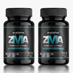 Kit 2x Zma Super Concentrado Zinco Bisglicinato, Óxido e hidróxido de Magnésio Vitamina B6 Piridoxina 120 Comprimidos Rende 60 Doses Suplemento Alimentar Desempenho - BV Nutrition