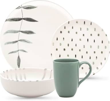 Oxford Aparelho De Jantar 16 Peças Flat Samambaia