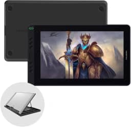 HUION Tablet de desenho gráfico Kamvas com 13 canetas, função de inclinação, sem bateria, caneta Stylus 8192, pressão de 33,8 cm com suporte ajustável, para trabalho remoto, educação on-line