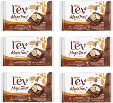 Torrada Lev Magic Toast Cacau e Cereais Marilan 110g Kit 6