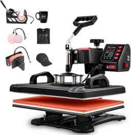 110V, 5 em 1 Prensa Termica, Maquina de Estampar Camisetas, Máquinas de Prensa Térmica Transferência de Calor por para Camisetas Chapéu, Prensa Termica Sublimação, Sublimação