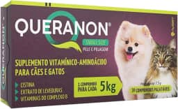 Suplemento Vitamínico Queranon para cães raças pequenas, AVERT, 30 comprimidos