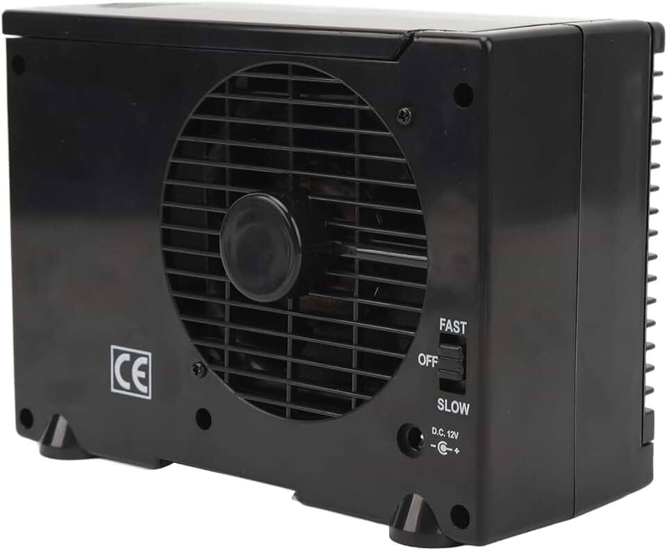 Fockety Mini Ar Condicionado, 2 Ar Condicionado Portátil Ajustável para Carro, Umidificador de Refrigerador de Ar Evaporativo DC12V, Ventilador de Refrigeração Pessoal Silenciosa para